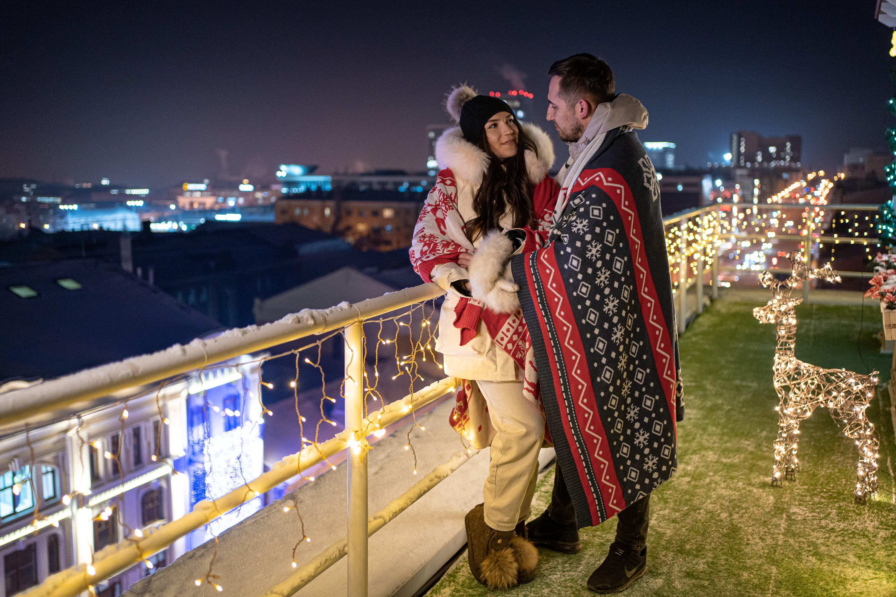 Романтическое свидание на крыше для двоих