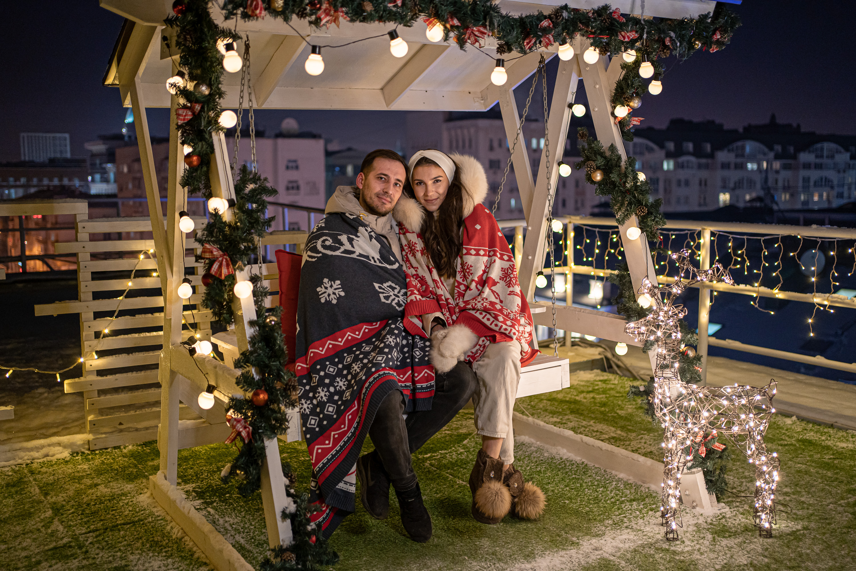 Романтическое свидание на крыше для двоих